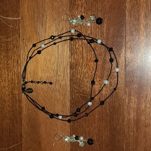 White house and Black Market necklace with earrings